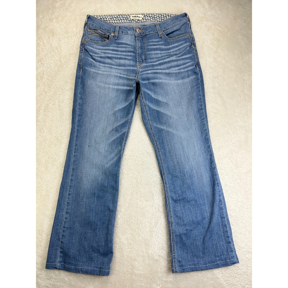Ariat Real Daniela Bootcut Jeans Womens 33 Tennssee Blue Stretch Western "Read"